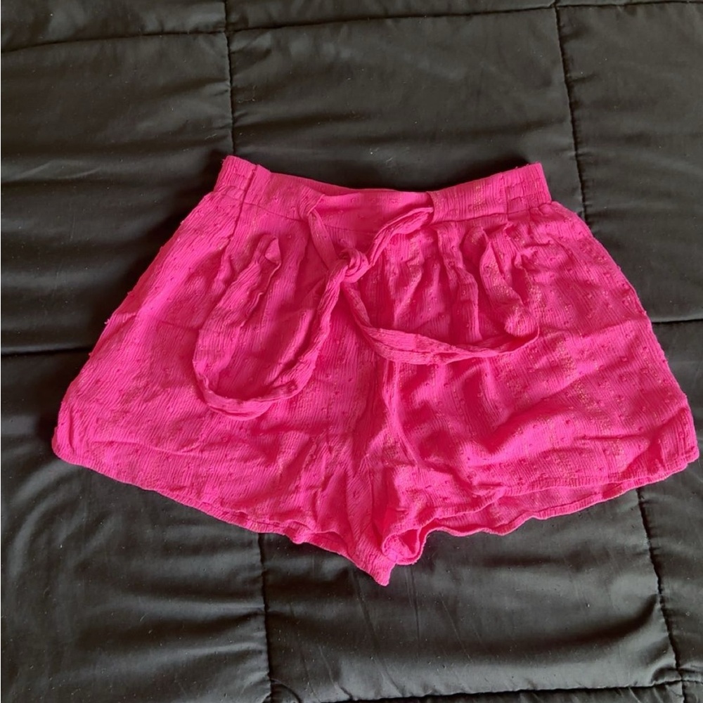 Pink and Gold Flowy Shorts